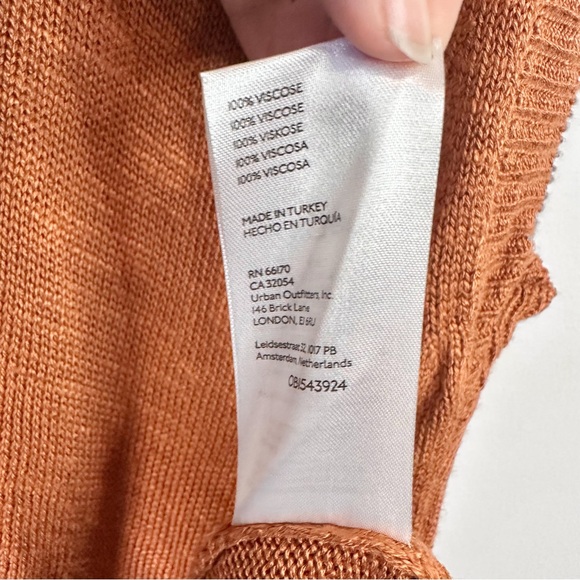 Free People Hannah Vest Oversize Slouchy Layer Tunic Top Burnt Orange NWOT Sz L - Picture 9 of 13